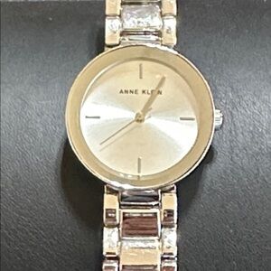 Anne Klein Silver Tone Adjustable Link Band Watch